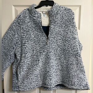 Time and Tru Navy and Cream Sherpa Jacket